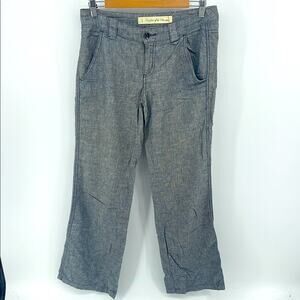 ANTHRO Daughters of the Liberation cotton linen blend wide leg pants sz 4
